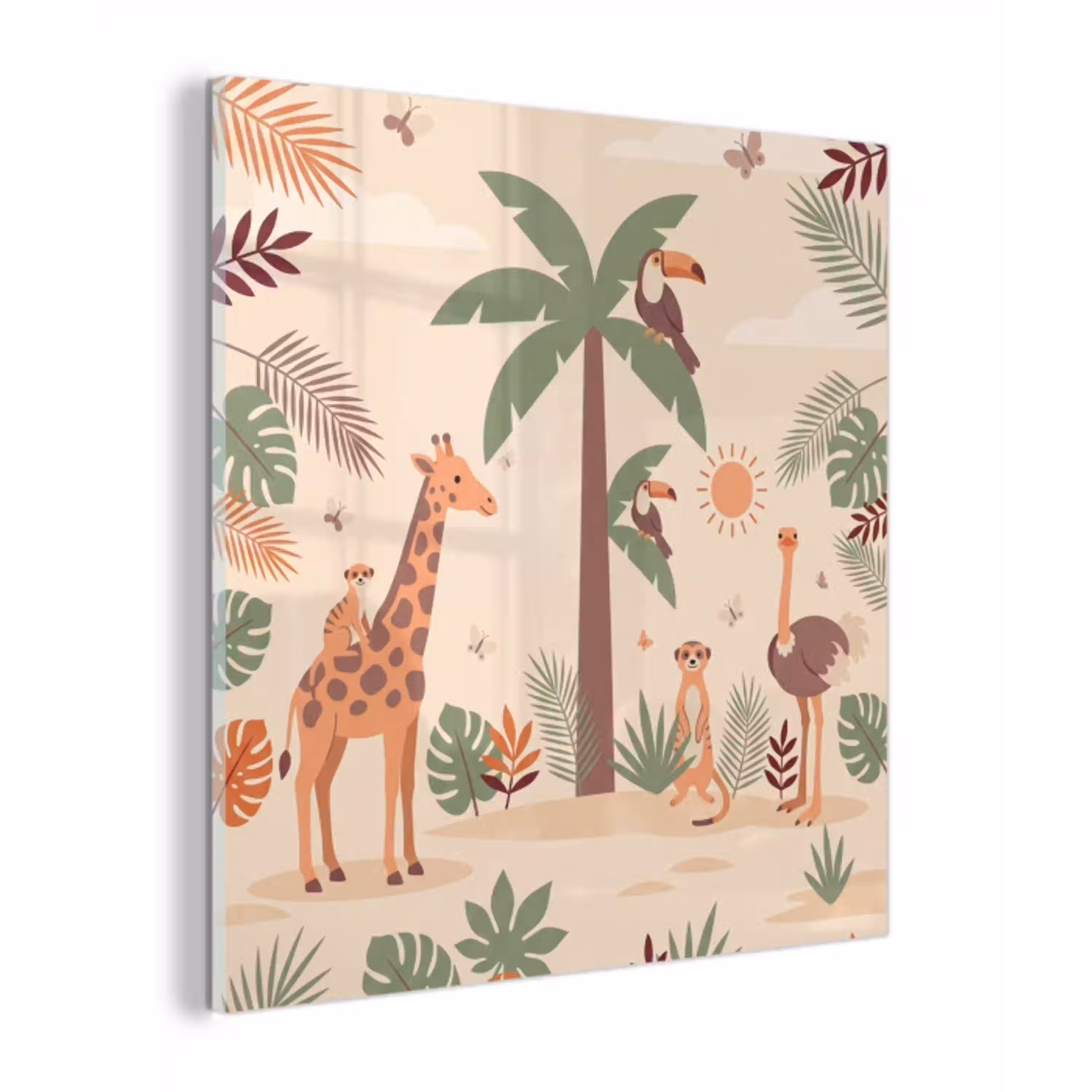 Dieren - Tropisch - Safari - Kleurrijk plexiglas 5mm klein -z3d