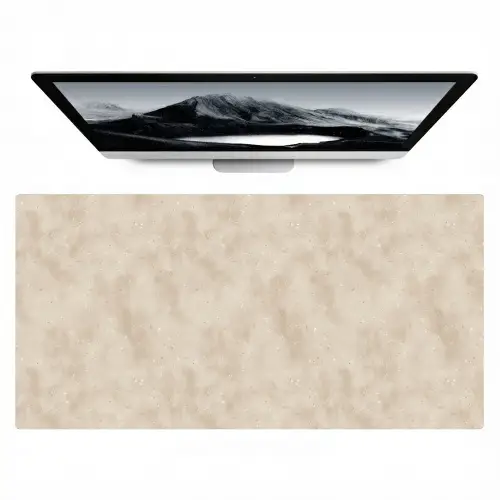 Structuur - Spikkels - Beige Muismat XXL klein 681 -zzz3d