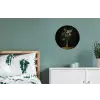Bloembollen - Wit - Vaas - Minimalistisch Wandcirkel aluminium klein -slaapkamer