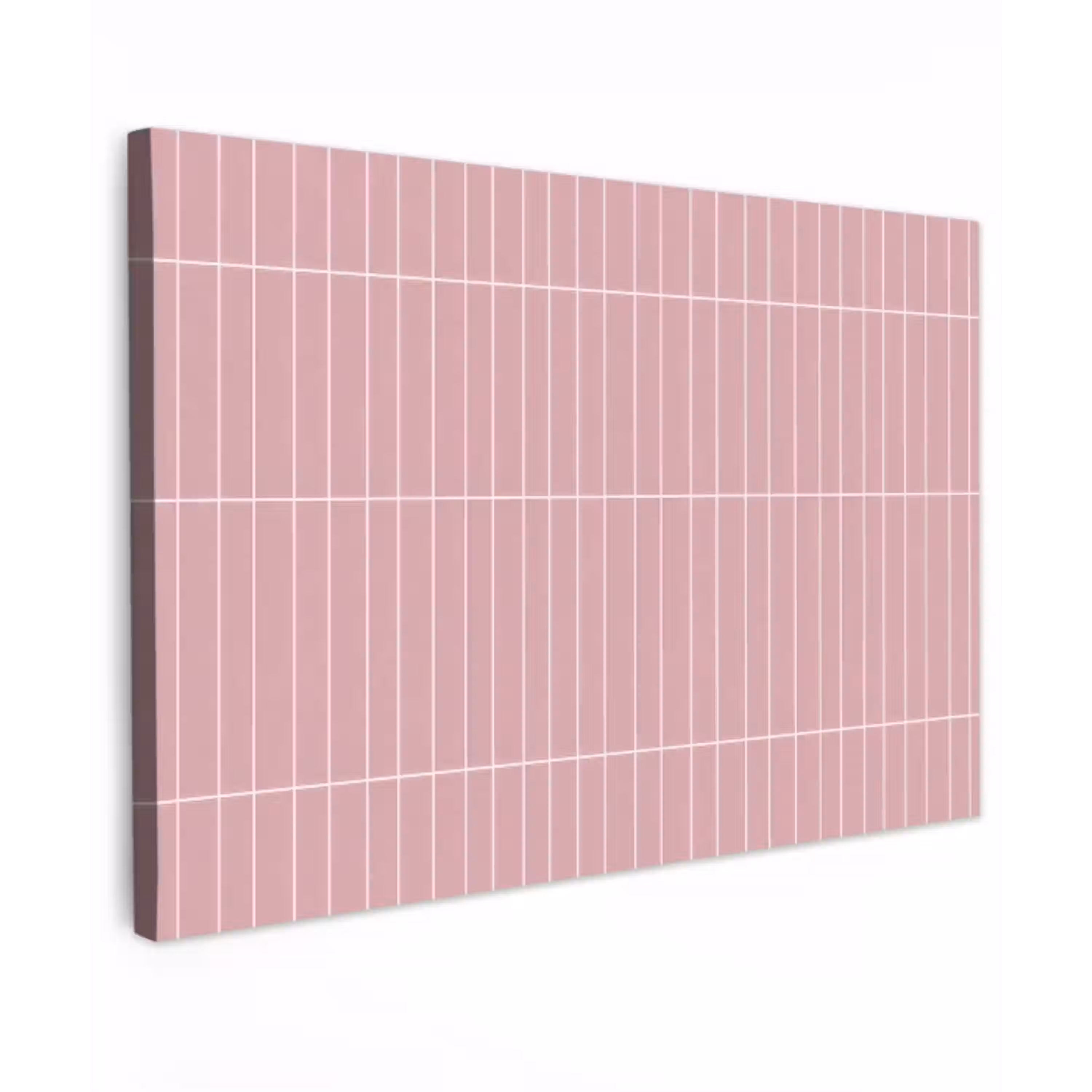 Verticaal - Wandtegel - Lichtroze Tuinposter op houten frame 2 cm dik klein 845 -3d