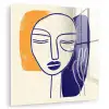 Minimalistisch - Gezicht - Hand - Oranje - Blauw plexiglas 5mm klein -zzzproduct_nieuw