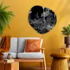 Palm - Jungle - Tropical Wandcirkel Organisch Aluminium middel -sfeer4