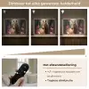 Paard - Bloemen - Roze - Natuur - Bos Light Box met batterij (Wandlamp kind) middel -USP_dimbaarNL