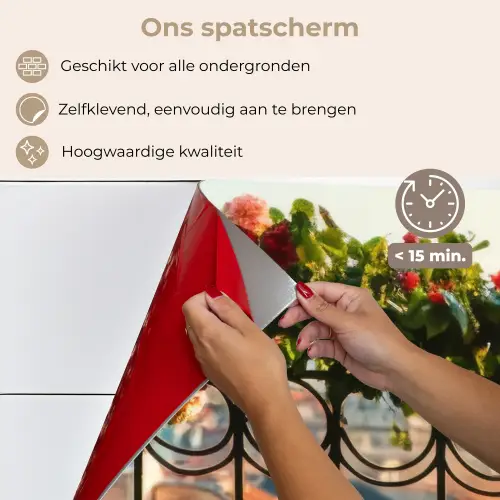 Bloemen - Hek - Stadszicht - Zomer keuken achterwand spatscherm klein -spatscherm_NL