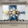 Abstract - Winter - Sneeuwvlok - Sneeuw - Goud keuken achterwand spatscherm klein -3d_website