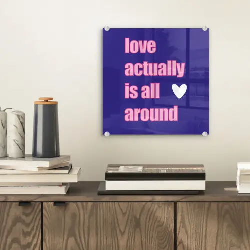 Tekst - Valentijn - Love - Blauw plexiglas 5mm klein -sfeer1
