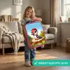 Specht op en boomstronk Kinderkoffer - Roze klein -sfeer2_NL