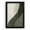 Japandi - Groen - Abstract - Modern fotolijst zwart zonder passe partout klein -3d