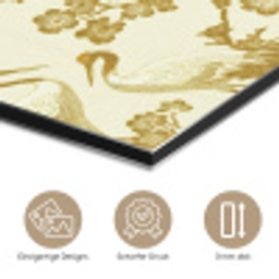 Kraanvogels - Kersenbloesem - Goud aluminium wit klein 46 -closeup_DE