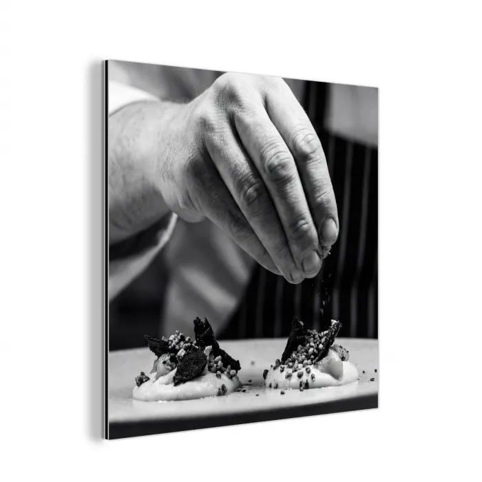 Chef - Garnering - Gerecht aluminium wit klein -3d