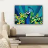 Pauw - Cirkels - Blauw canvas 2cm klein -sfeer6
