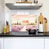 Lavendelveld - Huis - Paars Inductie beschemer met haakjes klein -sfeer2