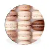 Macarons - Beige - Bruin Wandcirkel aluminium klein -3d