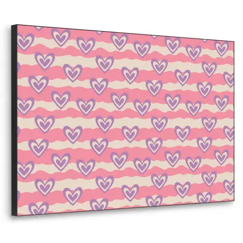 Golven - Patroon - Hartjes - Retro Textielframe zwart klein 947 -3d