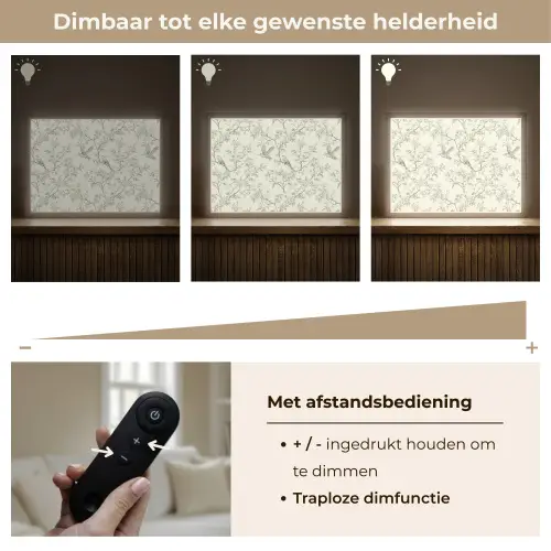 Klassiek - Vogels - Groen Light Box met batterij (Wandlamp) middel 907 -USP_dimbaarNL