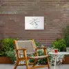 Vissen - Water - Wit Tuinposter op houten frame 2 cm dik klein -sfeer3