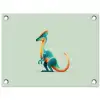 Staart - Dino - Minimalistisch - Blauw tuinposter los doek klein -3d
