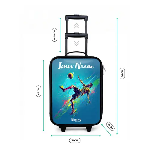 Neon - Voetbal - Schop - Kleurrijk Kinderkoffer - Zwart klein -productfoto_formaten