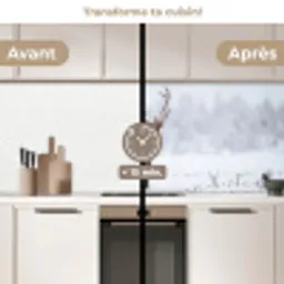 Rendier - Gewei - Toendra - Sneeuw - Wild keuken achterwand 2 middel -voor-na2_FR
