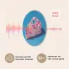 Taart - Edelstenen - Glitters - Roze Akoestische PET Vilt - Rond klein -USP_NL