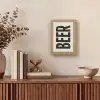 Beer - Vintage - Zwart - Beige Light Box met kabel (Wandlamp) klein -sfeer2
