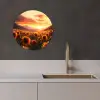 Zonnebloemen - Zonsondergang - Landschap KitchenYeah - Keuken - Wandcirkel Forex klein -sfeer1
