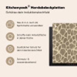 Giraf - Patroon - Beige - Bruin Inductie beschemer met haakjes klein 777 -ky-usp-de