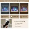 Wimpers - Eenhoorn - Sterren - Blauw Light Box met batterij (Wandlamp kind) middel -USP_lichtkleurNL