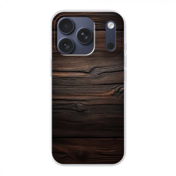 Hout - Grillige nerven Telefoonhoesje iPhone 17 Pro klein -3d