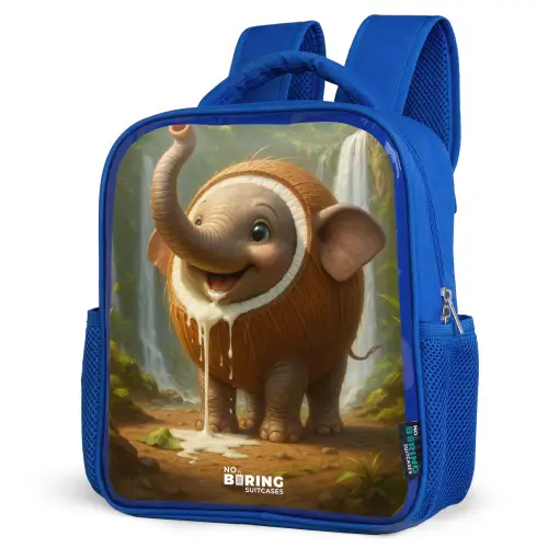 Coconote Elephante Kinderrugzak - Blauw middel -schuin