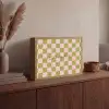Patroon - Geblokt - Olijfgroen - Amore Light Box met batterij (Wandlamp) middel -sfeer2