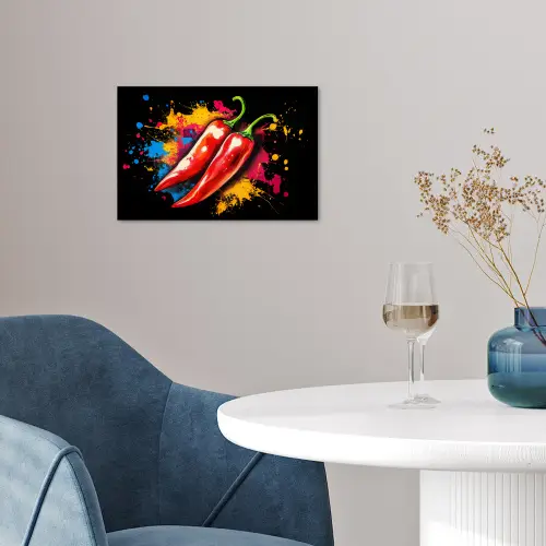 Peper - Graffiti - Verf - Abstract - Modern - Kleurrijk poster papier klein -sfeer3