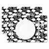 Silhouet - Bloemen - Wit - Zwart Placemat vinyl groot 368 -zzsfeer2_Kitchenyeah-website