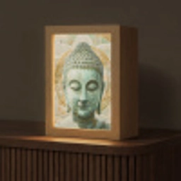 Buddha - Mandala - Modern - Spiritualiteit Light Box met kabel (Tafellamp) klein -z3d_website