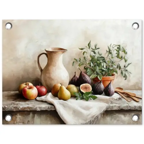 Fruit - Kruiden - Landelijk tuinposter los doek klein -3d