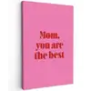 Moeder - Boodschap -Roze Tuinposter op houten frame 2 cm dik middel -3d