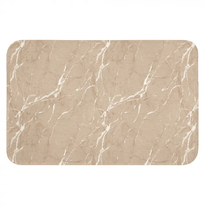 Beige - Marmer - Organisch - Wit WCmat klein 1009 -3d