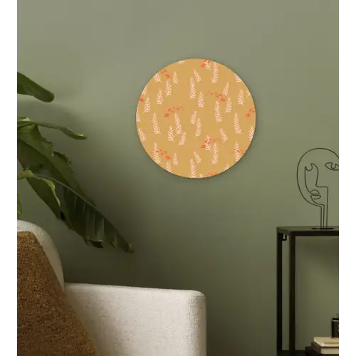 Zee - Dieren - Geel - Algen Wandcirkel plexiglas klein 852 -sfeer3