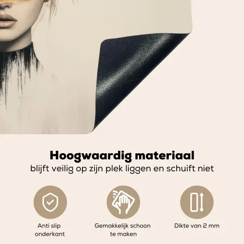 Vrouw - Hoed - Verf Inductie beschemer met haakjes klein -ky-onderkant-nl