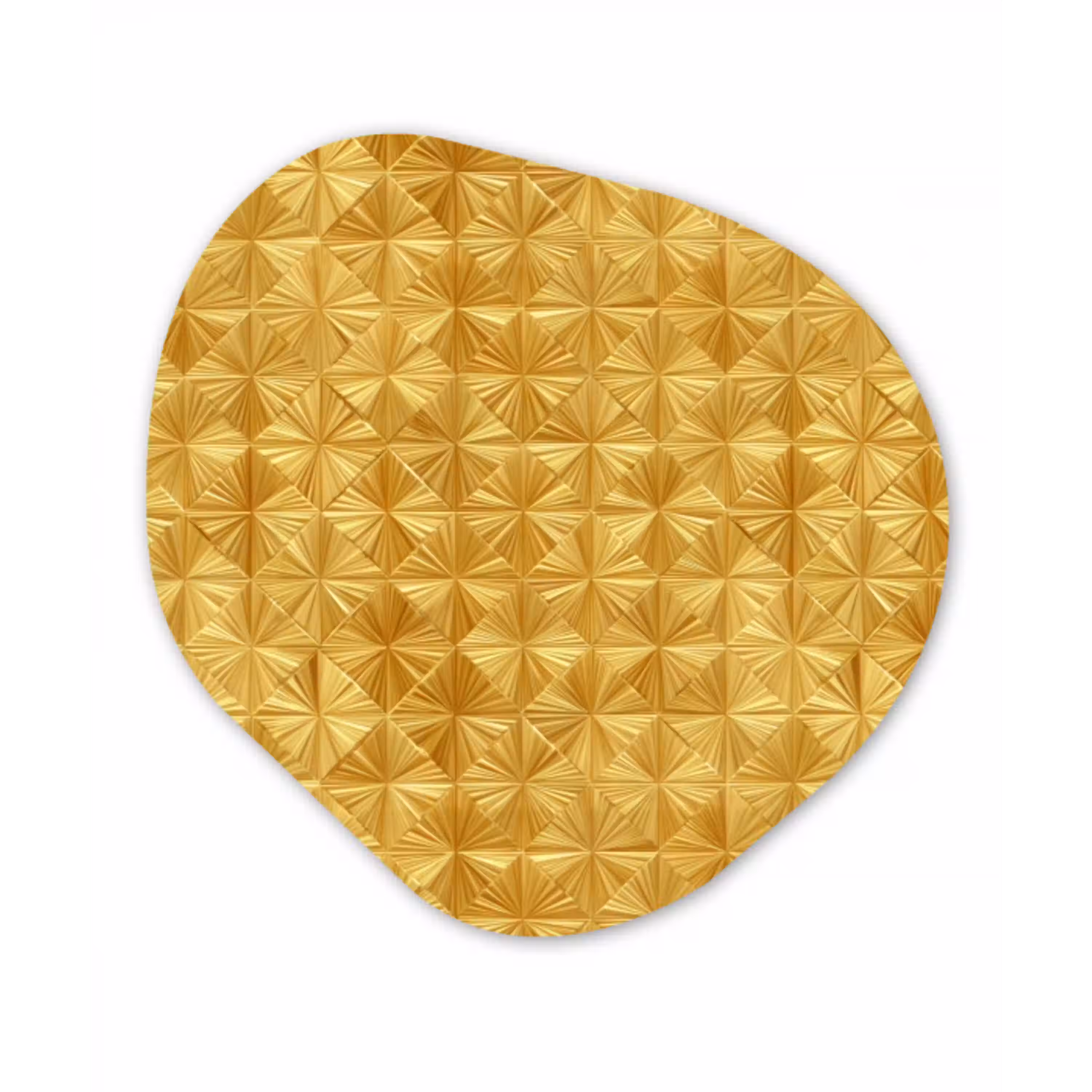 Tegels - Geometrisch - Reliëf - Goud Wandcirkel Organisch Forex 3mm klein 629 -3d