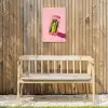 Augurken - Pot - Schaduw - Roze Tuinposter op houten frame 2 cm dik klein -sfeer4
