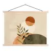 Takken - Vormen - Abstract textielposter latten blank klein -3d