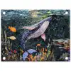 Mozaïek - Walvis - Koraal - Water tuinposter los doek klein -3d