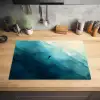 Zee - Silhouet - Abstract - Blauw Inductie beschermer vinyl 3mm klein -sfeer5