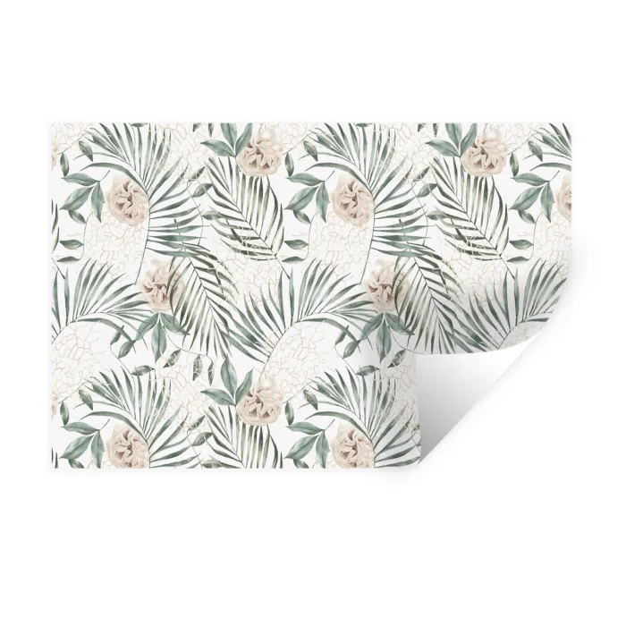 Bohemian - Bladeren - Bloemen - Tropisch Muursticker klein -3d