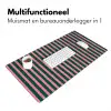 Verticale strepen - Groen - Roze Muismat XXL klein 681 -sfeer4