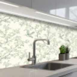 Klassiek - Vogels - Groen keuken achterwand 2 middel 871 -3d_schuin