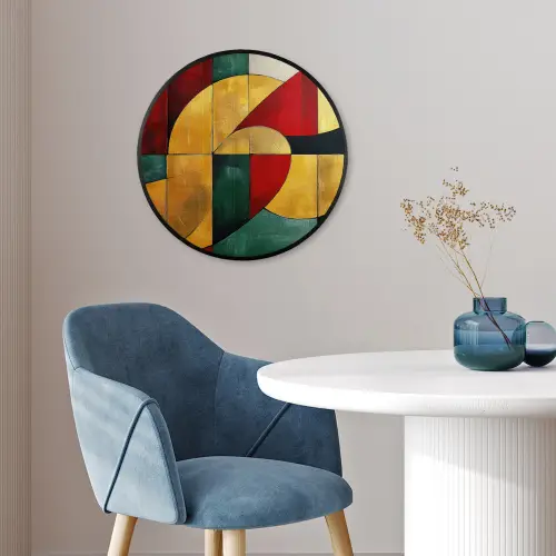 Abstract - Kerst - Goud - Rood - Groen Fotolijst rond zonder passe partout klein -sfeer2