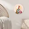 Vrouw - Zon - Kleurrijk Wandcirkel kunststof plaat 5mm dik klein -sfeer5