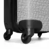 Grijze reptielenhuidstructuur NBS - Handbagage koffer - Volwassenen Unisex middel -wiel